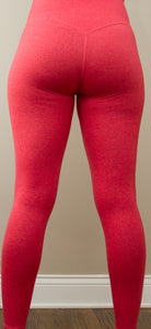 Vibrant V-Contour Leggings (Apricot)